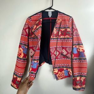 Red detailed blazer